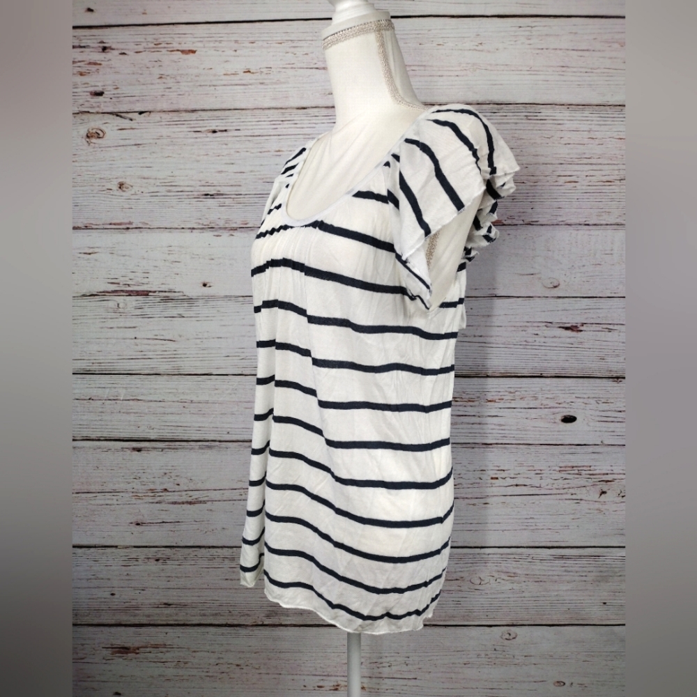 Chaser Striped Ruffle Top - Picture 3 of 11